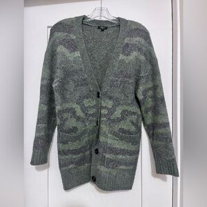 Rails  Sweater in Green, Gray/Blue abstract print